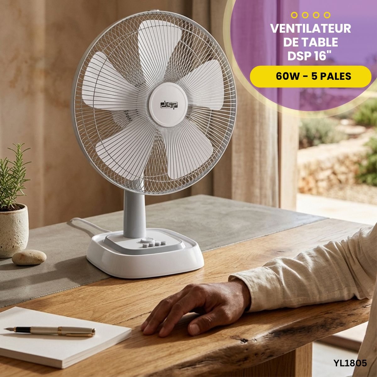 Ventilateur de Table DSP 16" YL1805 – Image 3