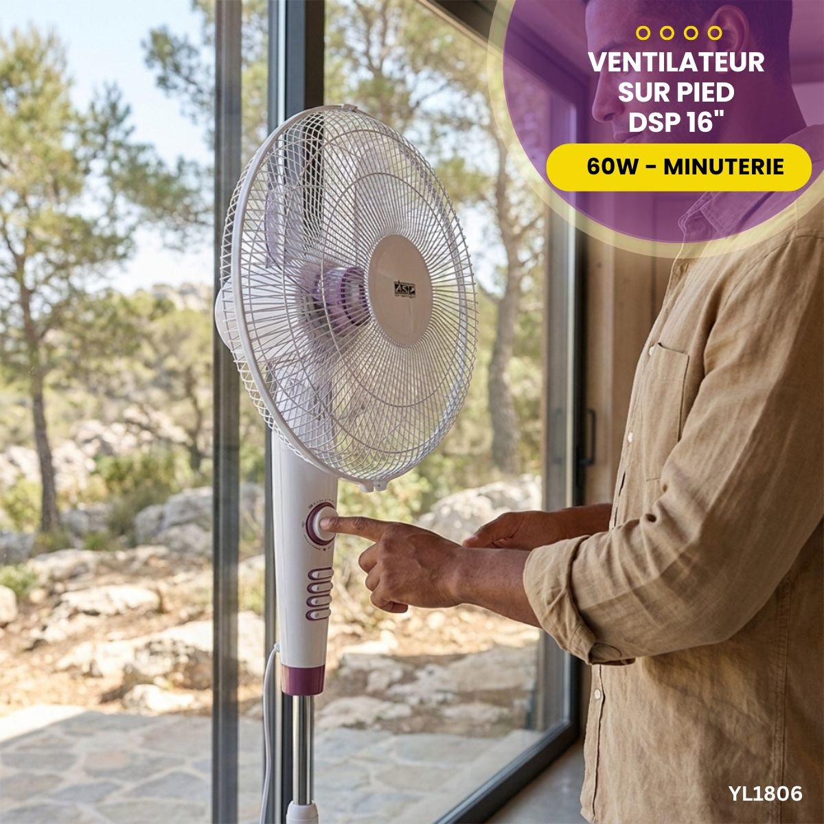 Ventilateur sur Pied DSP YL1806 – Image 3