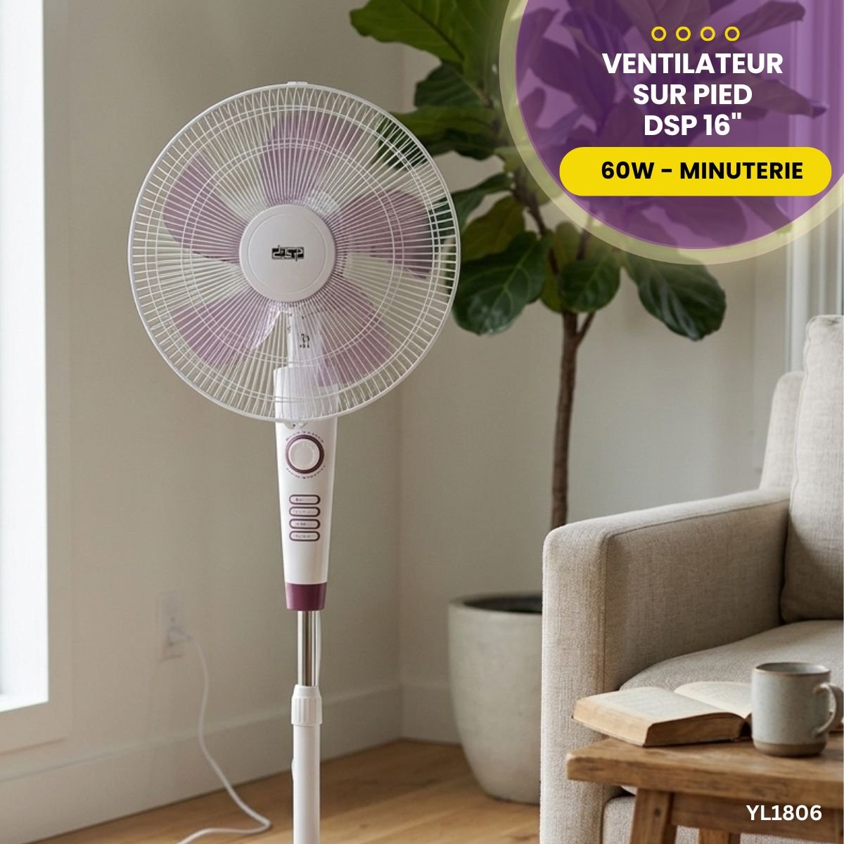 Ventilateur sur Pied DSP YL1806 – Image 2