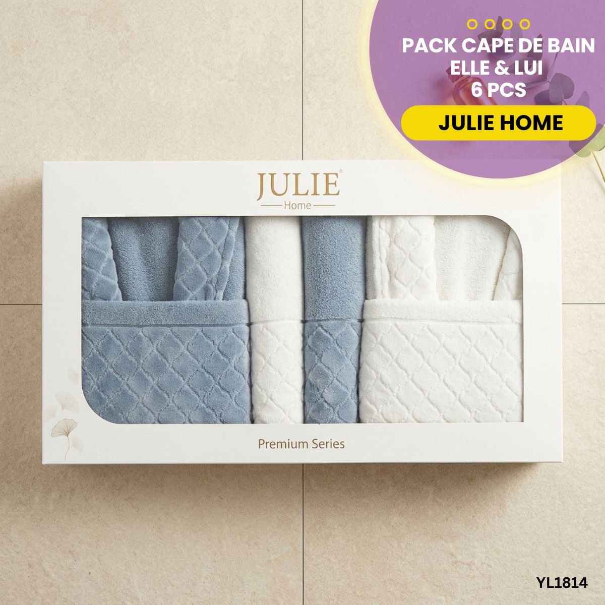 Pack Cape de Bain 6 Pcs Julie YL1814 – Image 8