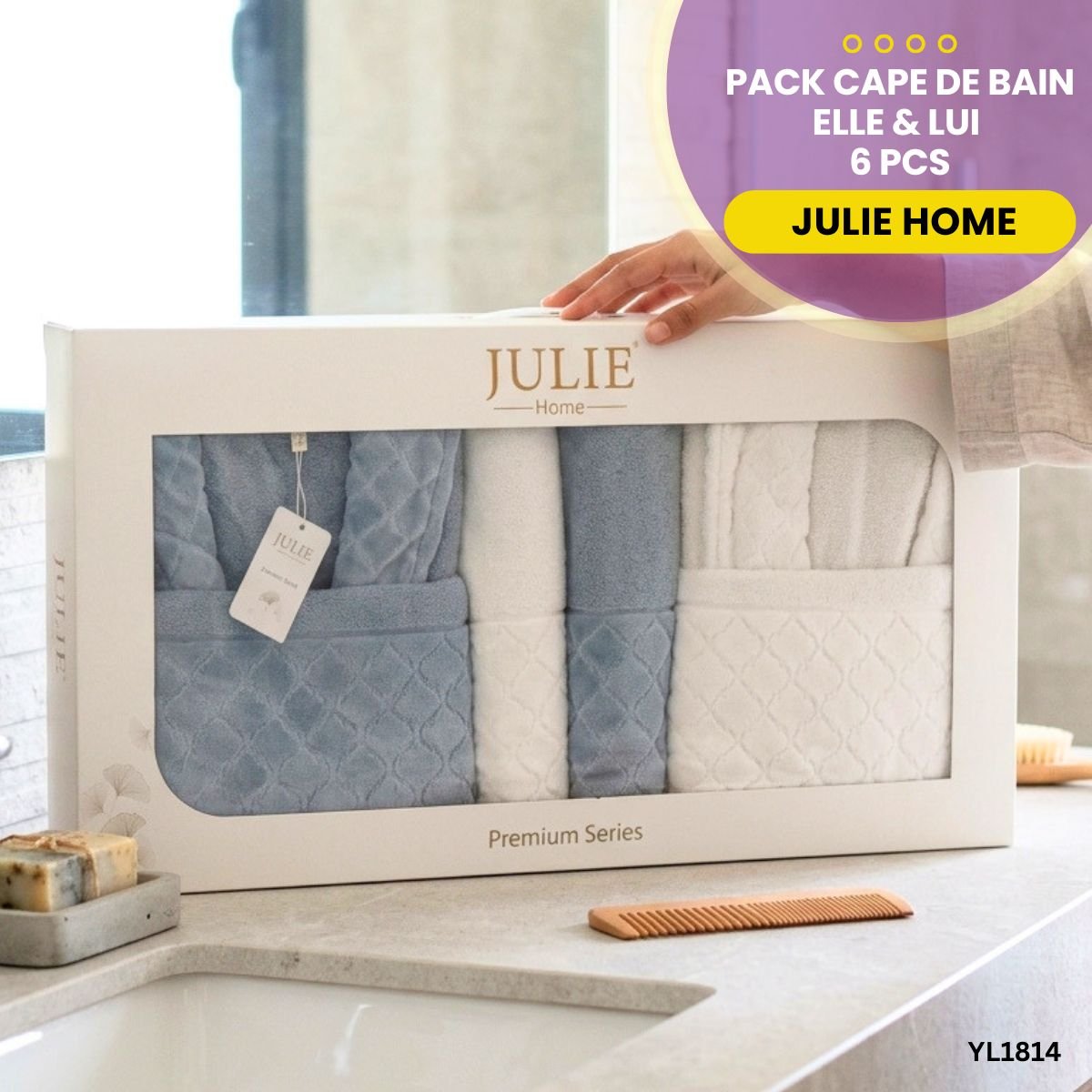 Pack Cape de Bain 6 Pcs Julie YL1814 – Image 4