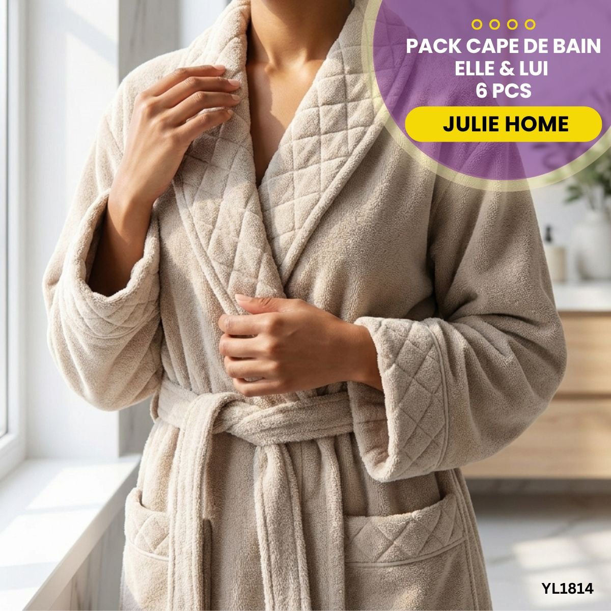 Pack Cape de Bain 6 Pcs Julie YL1814 – Image 6