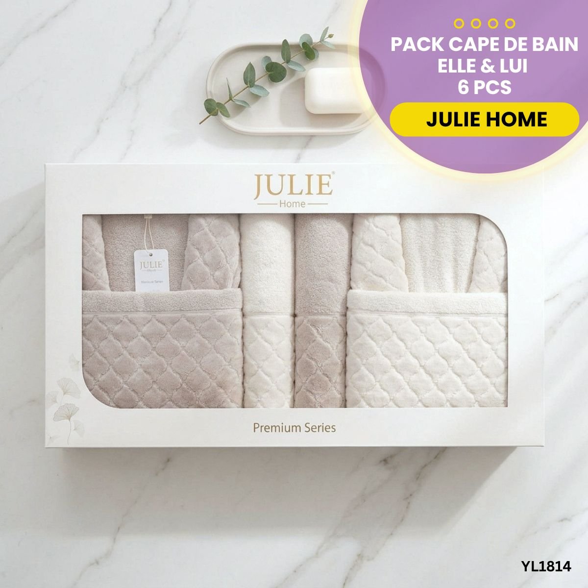 Pack Cape de Bain 6 Pcs Julie YL1814 – Image 7