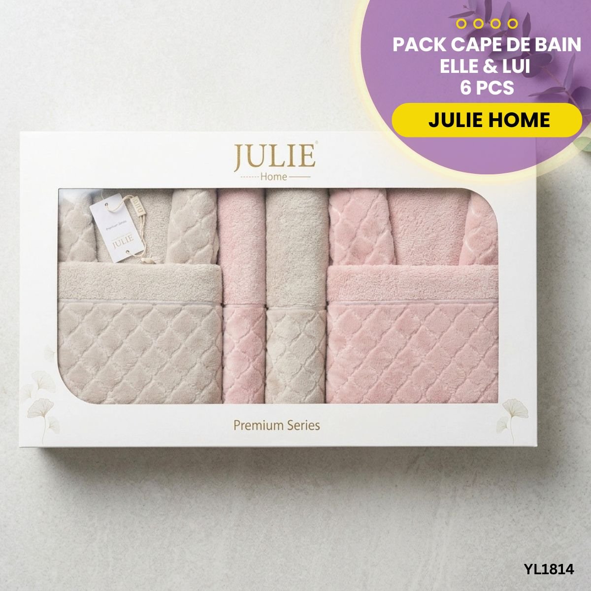 Pack Cape de Bain 6 Pcs Julie YL1814 – Image 3