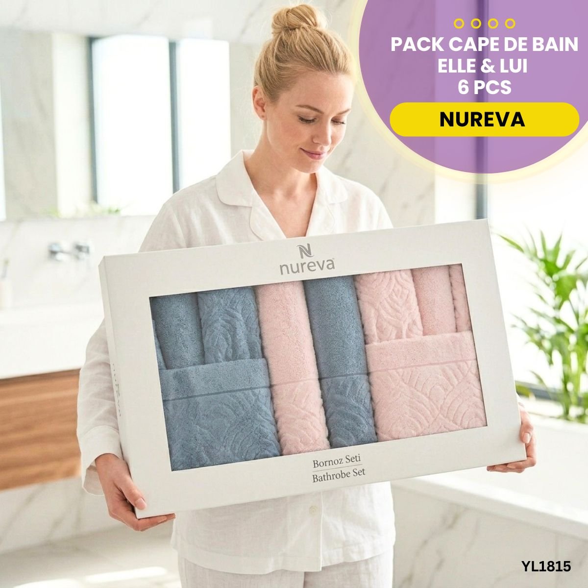 Pack Cape de Bain 6 Pcs Nureva YL1815