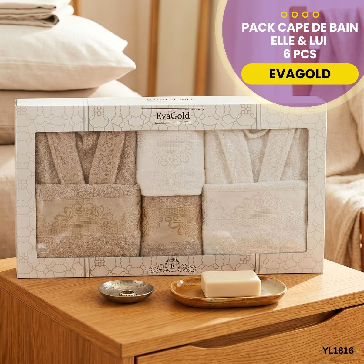 Pack Cape de Bain 6 Pcs EvaGold YL1816