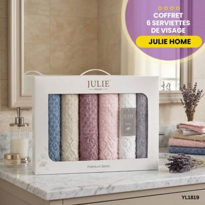 Coffret 6 Serviettes de Visage Julie YL1819