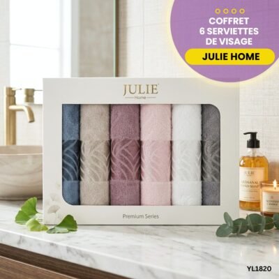 Coffret 6 Serviettes de Visage Julie YL1820