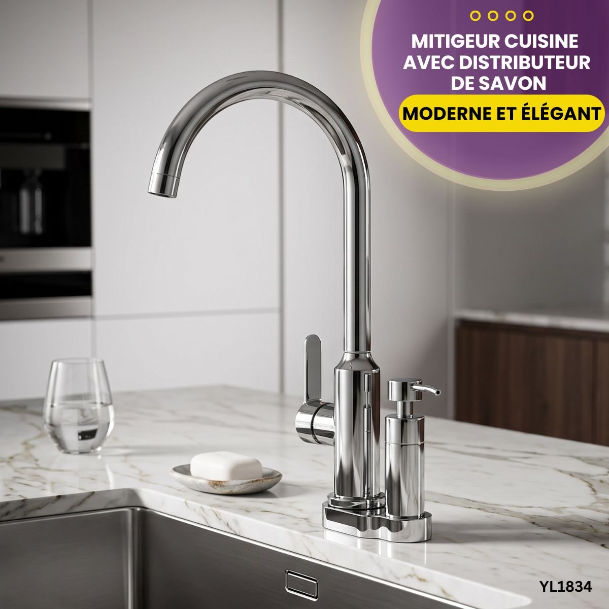 Mitigeur avec Distributeur de Savon YL1834 – Image 3