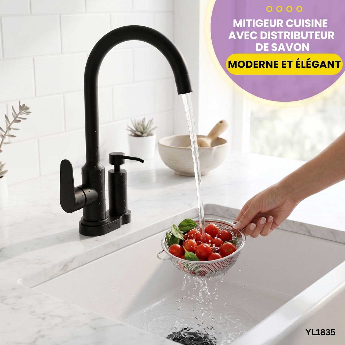 Robinet Avec Distributeur De Savon YL1835 – Image 4