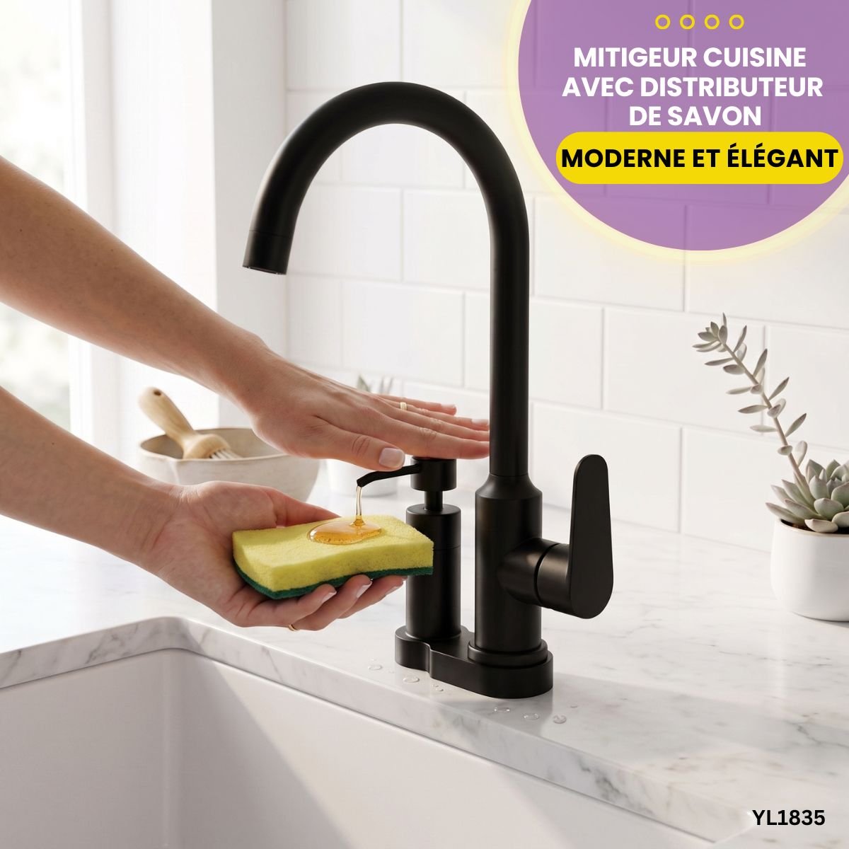 Robinet Avec Distributeur De Savon YL1835