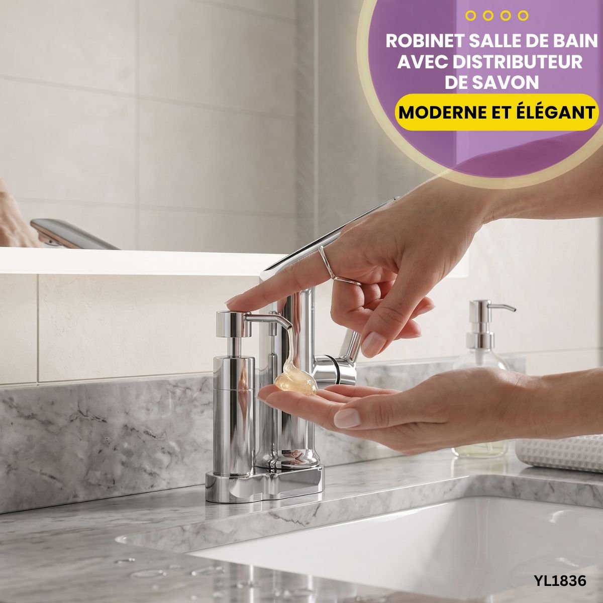 Robinet Avec Distributeur De Savon YL1836 – Image 4