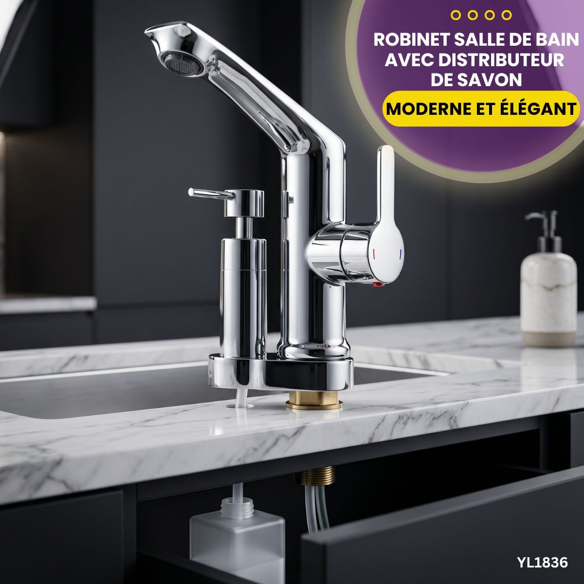Robinet Avec Distributeur De Savon YL1836 – Image 2