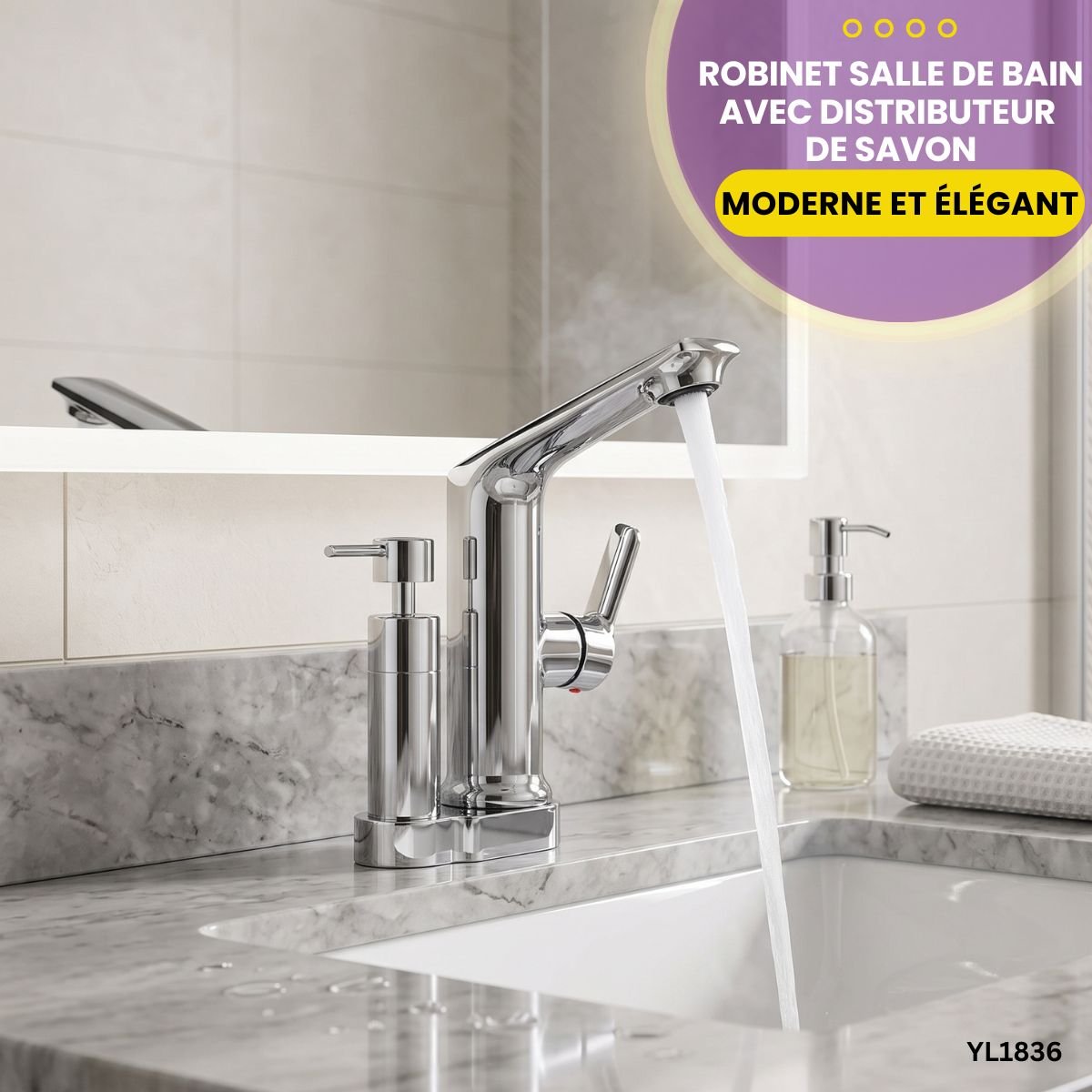 Robinet Avec Distributeur De Savon YL1836 – Image 3