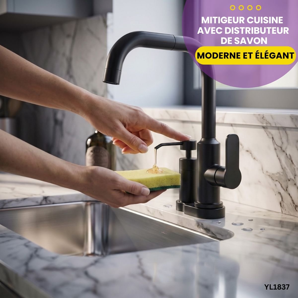 Mitigeur Avec Distributeur De Savon YL1837 – Image 3
