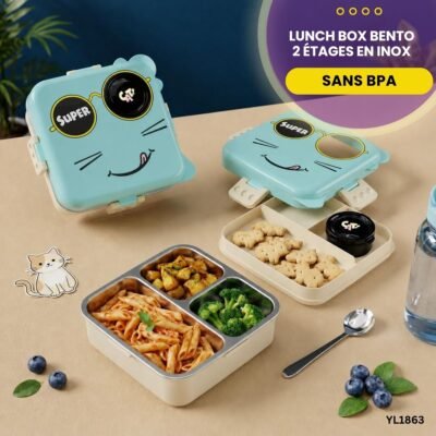 Lunch box 2 étages Inox sans BPA YL1863