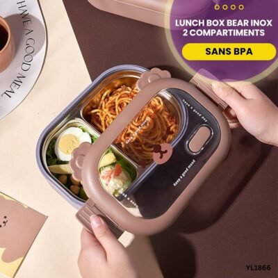 Lunch box Bear Inox 2 Compartiments YL1866