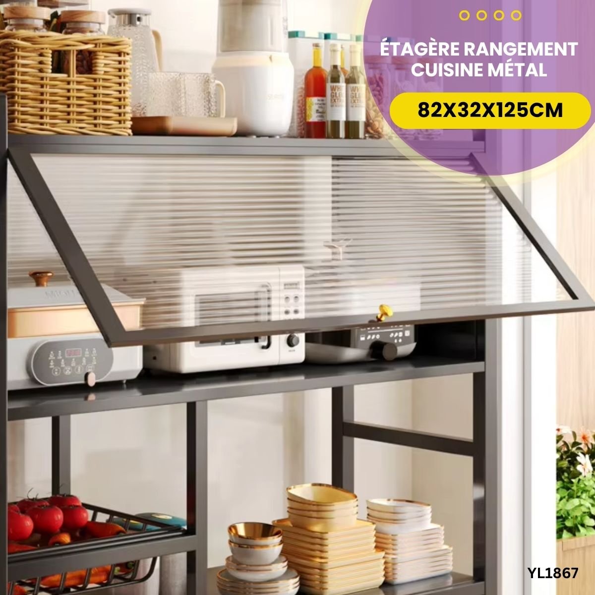 Étagère Rangement Cuisine Métal YL1867 – Image 3