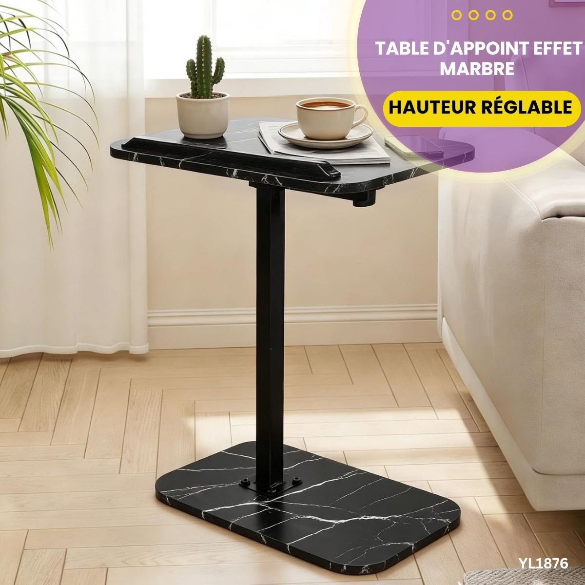 Table d'Appoint Hauteur Réglable YL1876 – Image 3