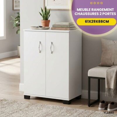 Meuble Rangement Chaussures 2 Portes YL1880