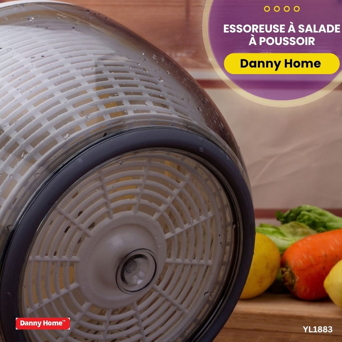 Essoreuse à Salade à Poussoir Danny Home YL1883 – Image 4