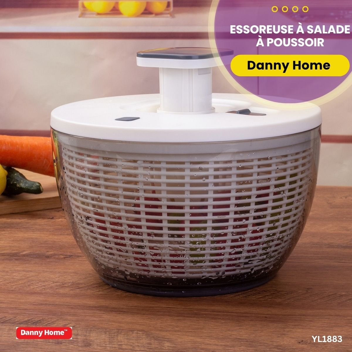 Essoreuse à Salade à Poussoir Danny Home YL1883 – Image 3