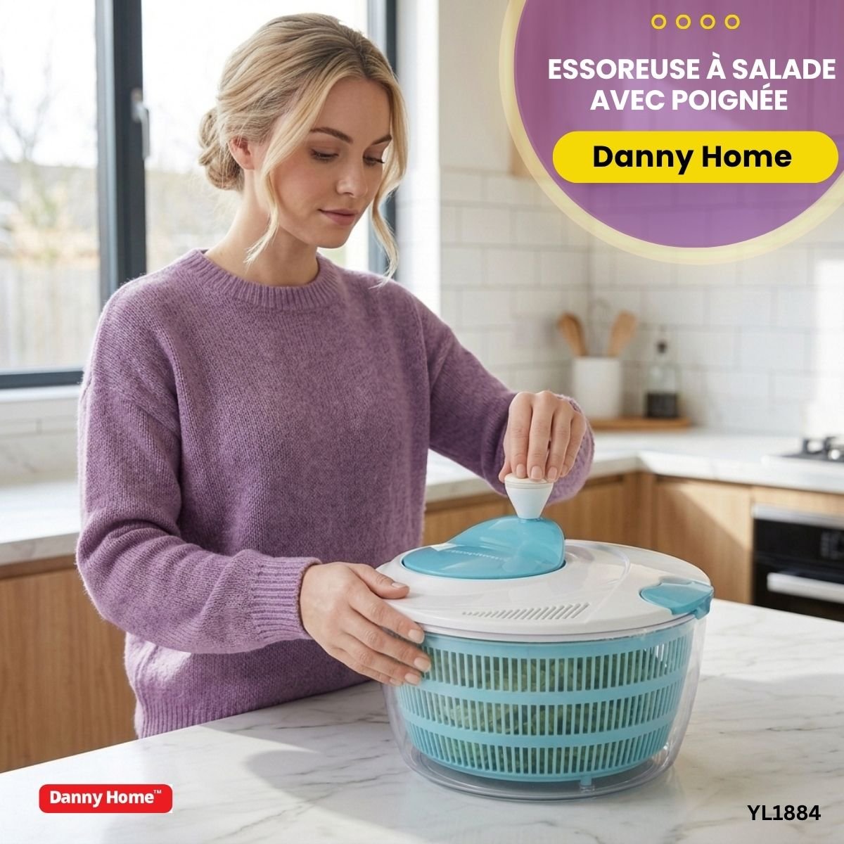 Essoreuse à salade Danny Home YL1884 – Image 3