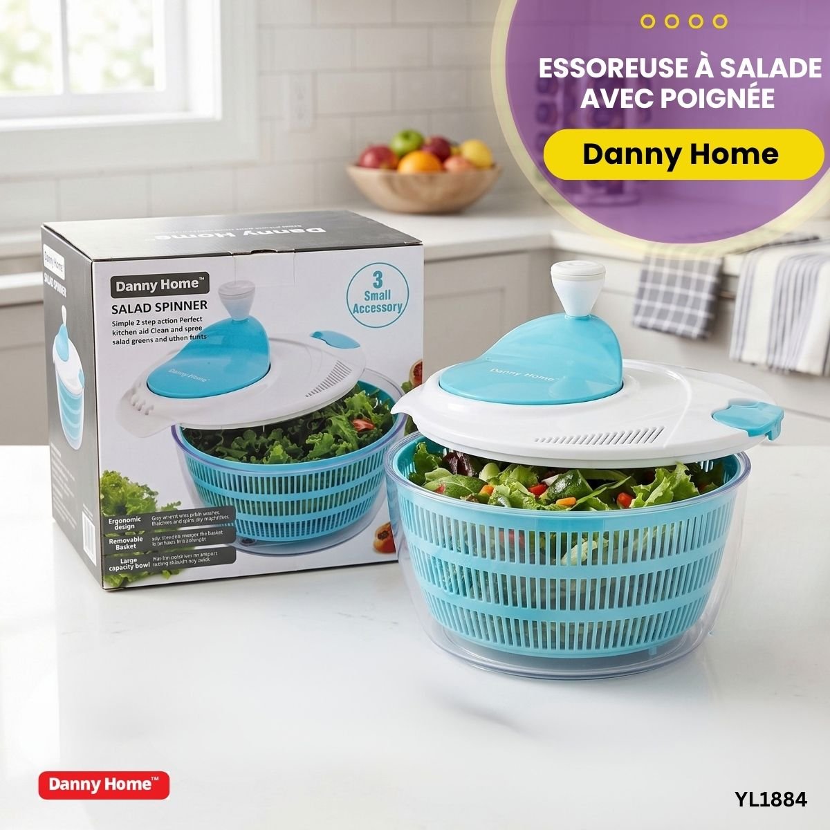 Essoreuse à salade Danny Home YL1884