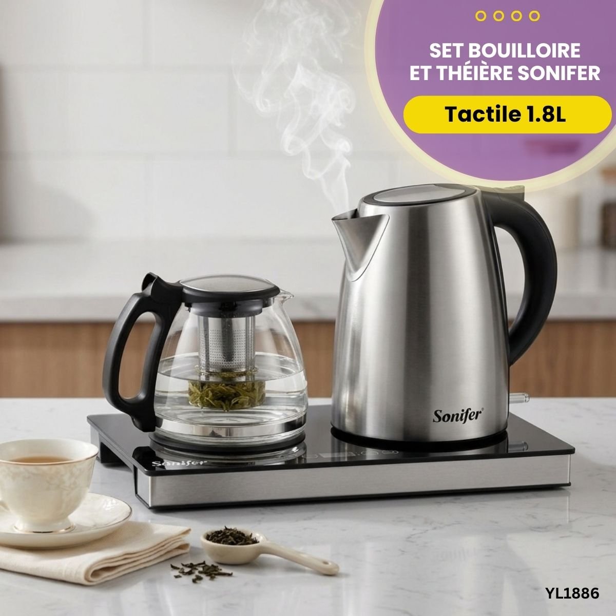 Set Bouilloire et Théière Sonifer YL1886