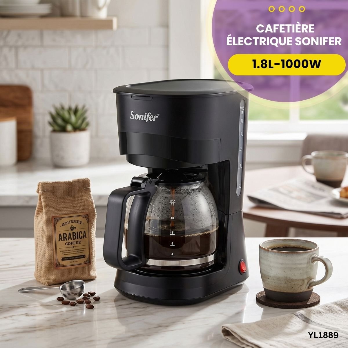 Cafetière Électrique Sonifer 1.8L YL1889