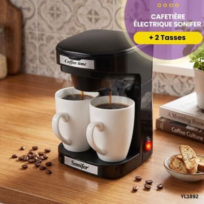 Cafetière Électrique+2 Tasses Sonifer YL1892