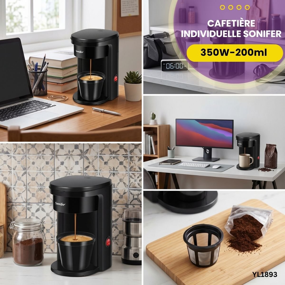 Cafetière individuelle Sonifer YL1893 – Image 2
