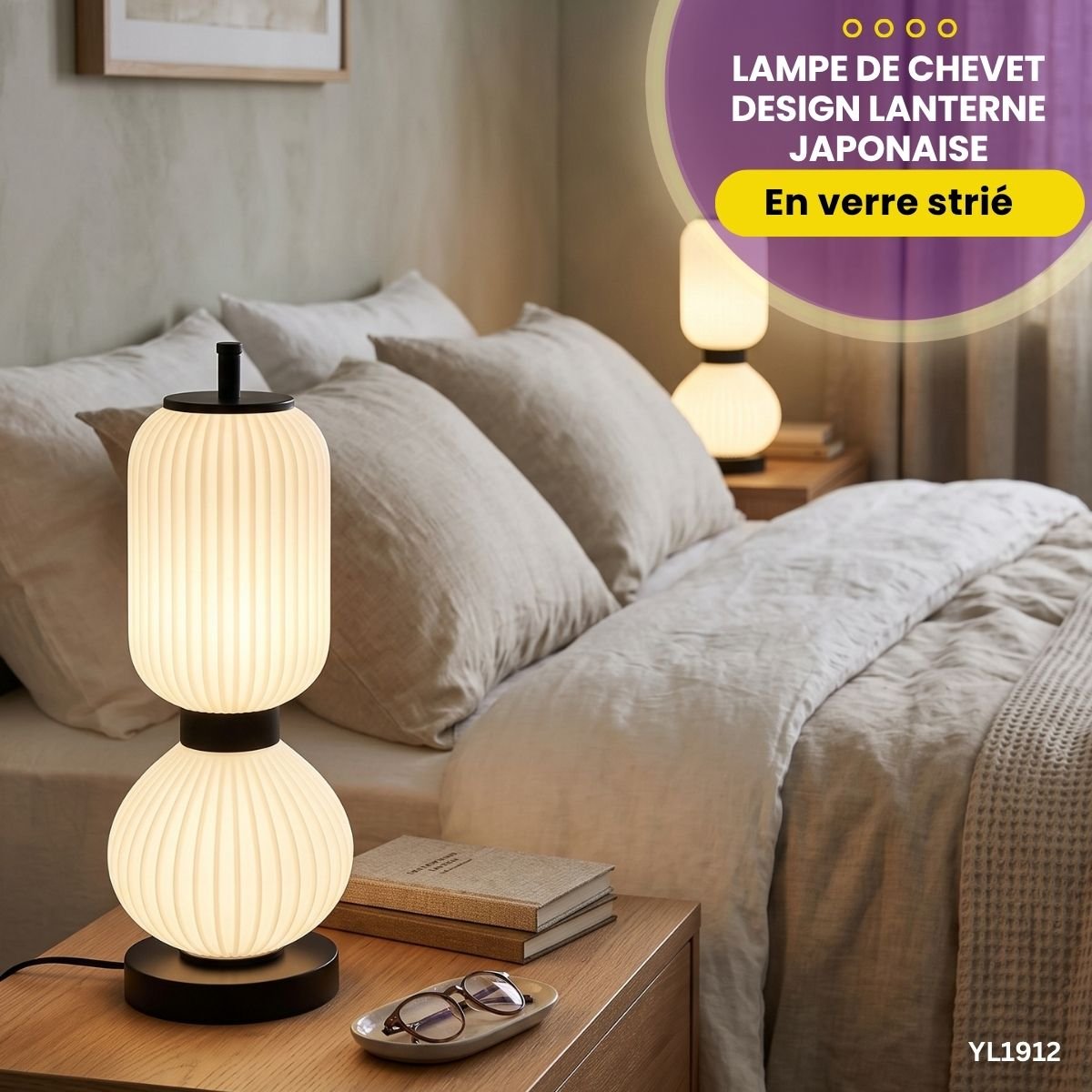 Lampe de Chevet Design Lanterne Japonaise YL1912 – Image 3