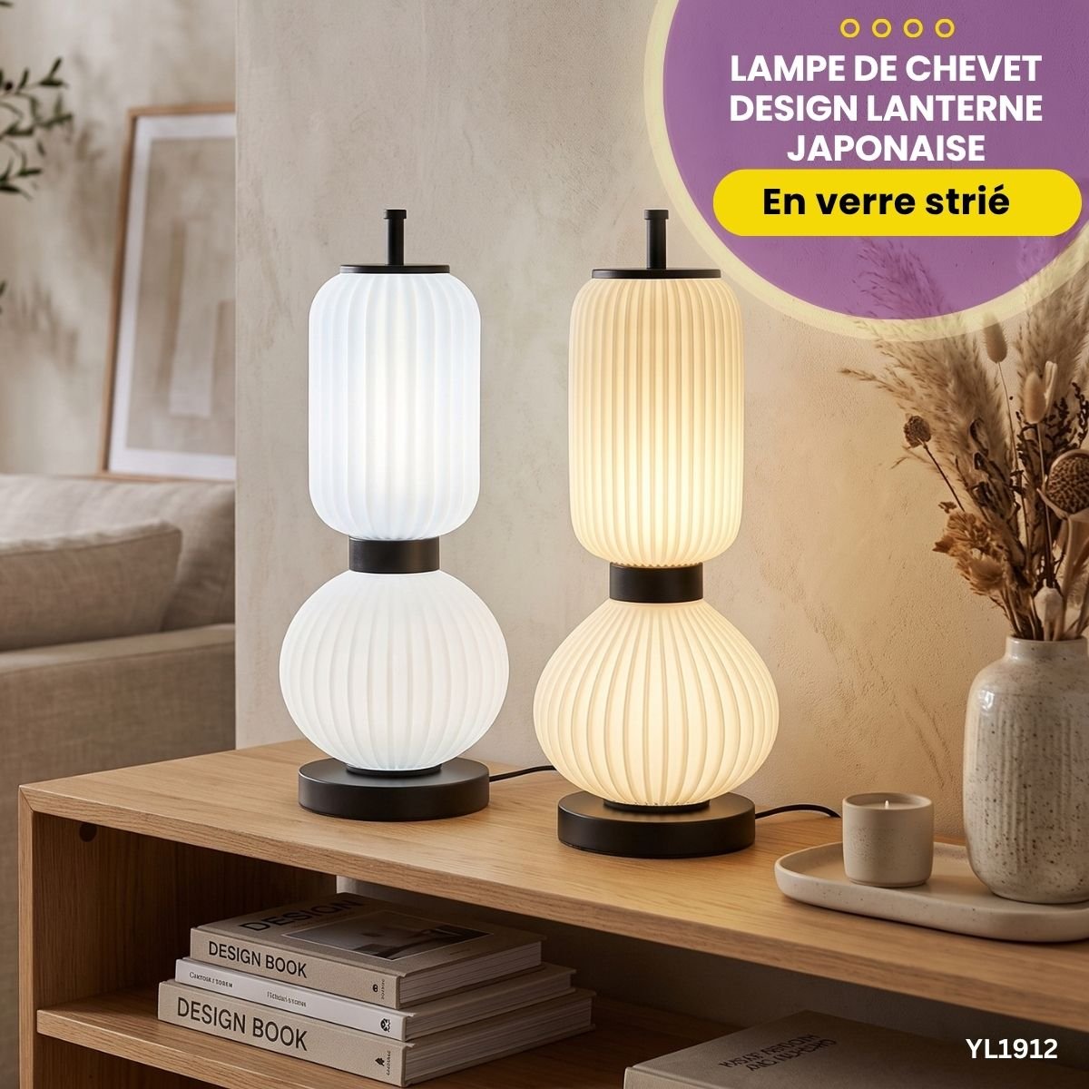 Lampe de Chevet Design Lanterne Japonaise YL1912 – Image 2