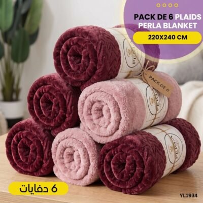 Pack de 6 Plaids Perla Blanket YL1934