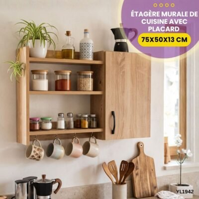 Étagère Murale de Cuisine avec Placard YL1942